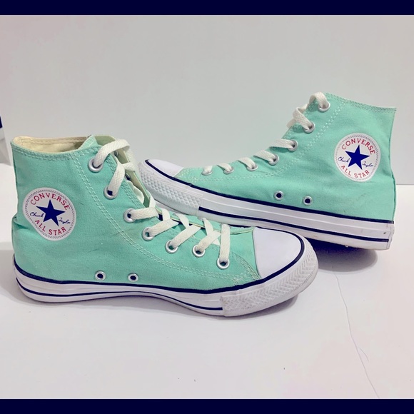 Converse Shoes | Converse Mint Green Hi Tops | Poshmark